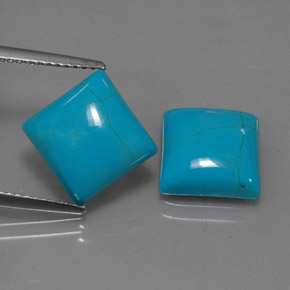 캐럿 천연 블루 터키석 보석, 스퀘어, 10.1×10 mm, 불투명체