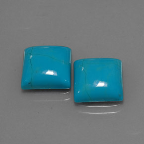 캐럿 천연 블루 터키석 보석, 스퀘어, 10.1×10 mm, 불투명체