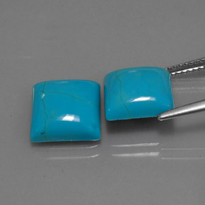 캐럿 천연 블루 터키석 보석, 스퀘어, 10.1×10 mm, 불투명체
