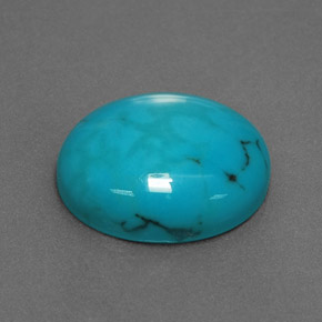 2.77캐럿 천연 블루 터키석, 타원형 컷, 11.9×10 mm, 불투명체