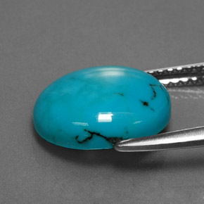 2.77캐럿 천연 블루 터키석, 타원형 컷, 11.9×10 mm, 불투명체