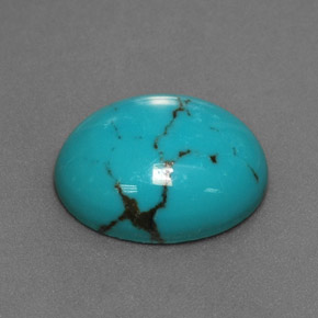 2.97캐럿 천연 블루 터키석, 타원형 컷, 12×10.1 mm, 불투명체