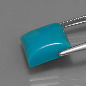3.22캐럿 천연 블루 터키석, 스퀘어, 9.9×9.8 mm, 불투명체
