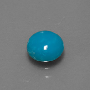 0.72캐럿 천연 블루 터키석, 라운드 컷, 6.01 mm, 불투명체