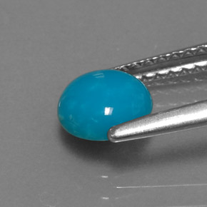0.72캐럿 천연 블루 터키석, 라운드 컷, 6.01 mm, 불투명체