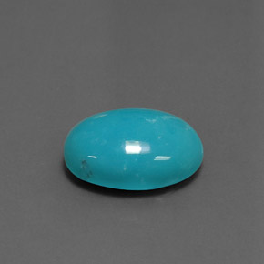 4.11캐럿 천연 블루 터키석, 타원형 컷, 14×10.1 mm, 불투명체