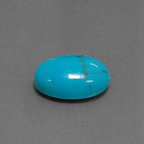 3.49캐럿 천연 블루 터키석, 타원형 컷, 13.9×10 mm, 불투명체