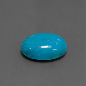 4.10캐럿 천연 블루 터키석, 타원형 컷, 14×10.1 mm, 불투명체