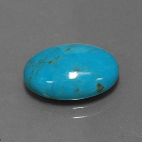 3.96캐럿 천연 블루 터키석, 타원형 컷, 13.9×10 mm, 불투명체
