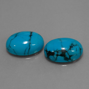 캐럿 천연 블루 터키석 보석, 타원형 컷, 14.1×10.2 mm, 불투명체