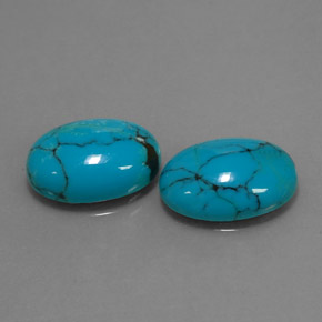 캐럿 천연 블루 터키석 보석, 타원형 컷, 14.1×10.1 mm, 불투명체