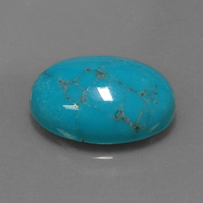 4.28캐럿 천연 블루 터키석, 타원형 컷, 14.1×10 mm, 불투명체