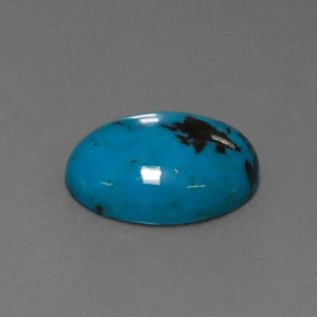 4.48캐럿 천연 블루 터키석, 타원형 컷, 14.1×10.4 mm, 불투명체