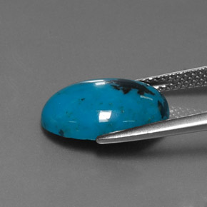 4.48캐럿 천연 블루 터키석, 타원형 컷, 14.1×10.4 mm, 불투명체