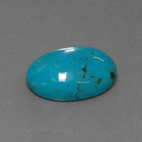4.25캐럿 천연 블루 터키석, 타원형 컷, 14×10.1 mm, 불투명체