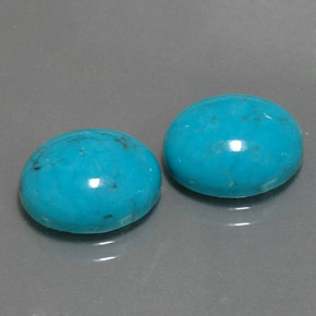 캐럿 천연 블루 터키석 보석, 타원형 컷, 12.1×10.1 mm, 불투명체