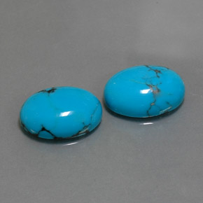 캐럿 천연 블루 터키석 보석, 타원형 컷, 14.1×10.2 mm, 불투명체