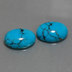캐럿 천연 블루 터키석 보석, 타원형 컷, 14.1×10.2 mm, 불투명체