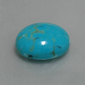 3.06캐럿 천연 블루 터키석, 타원형 컷, 12.1×10 mm, 불투명체