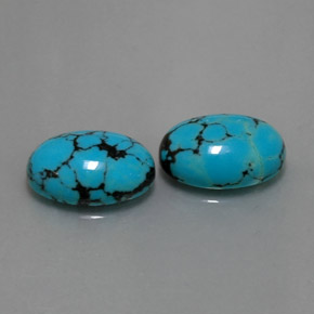 캐럿 천연 블루 터키석 보석, 타원형 컷, 14×10 mm, 불투명체