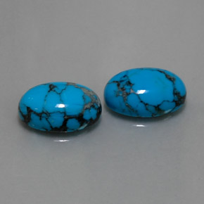 캐럿 천연 블루 터키석 보석, 타원형 컷, 14.1×10.1 mm, 불투명체