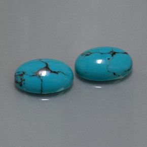 캐럿 천연 블루 터키석 보석, 타원형 컷, 13.8×9.8 mm, 불투명체