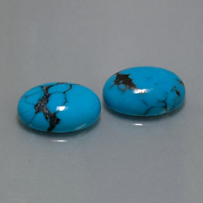 캐럿 천연 블루 터키석 보석, 타원형 컷, 14.1×10.1 mm, 불투명체