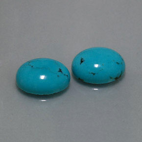 캐럿 천연 블루 터키석 보석, 타원형 컷, 12.1×10.1 mm, 불투명체