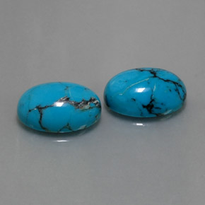 캐럿 천연 블루 터키석 보석, 타원형 컷, 14×10.1 mm, 불투명체