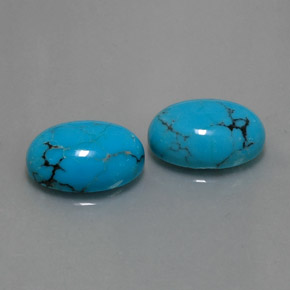 캐럿 천연 블루 터키석 보석, 타원형 컷, 14.1×10.2 mm, 불투명체
