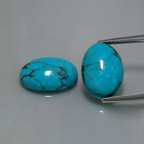 캐럿 천연 블루 터키석 보석, 타원형 컷, 13.9×10 mm, 불투명체