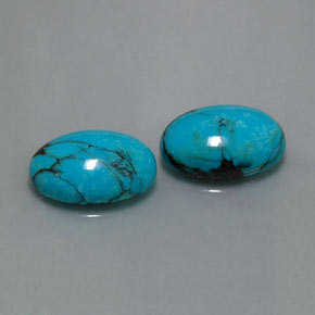 캐럿 천연 블루 터키석 보석, 타원형 컷, 13.9×10 mm, 불투명체