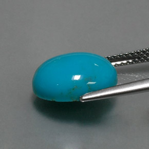 4.03캐럿 천연 파란색 터키 옥, 타원형 컷, 불투명체