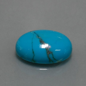 3.78캐럿 천연 블루 터키석, 타원형 컷, 14.1×10.1 mm, 불투명체
