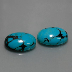 캐럿 천연 블루 터키석 보석, 타원형 컷, 14.1×10.1 mm, 불투명체
