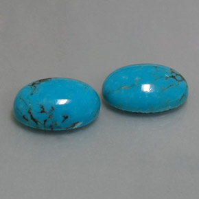캐럿 천연 블루 터키석 보석, 타원형 컷, 14.1×10.1 mm, 불투명체
