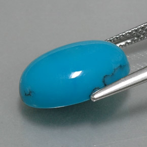 4.88캐럿 천연 파란색 터키 옥, 타원형 컷, 불투명체