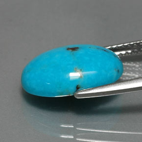 4.22캐럿 천연 블루 터키석, 타원형 컷, 13.9×10.1 mm, 불투명체