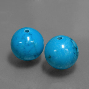 캐럿 천연 블루 터키석 보석, 구형 / 볼, 10.22 mm, 불투명체