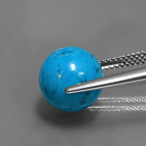 7.80캐럿 천연 파란색 터키 옥, 구 / 공, 불투명체