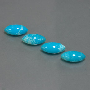 캐럿 천연 블루 터키석 보석, 마퀴즈, 10×5.1 mm, 불투명체