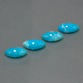 캐럿 천연 블루 터키석 보석, 마퀴즈, 10×5.1 mm, 불투명체
