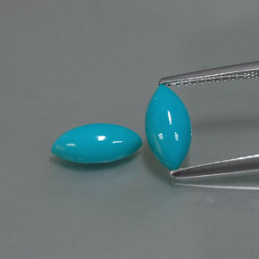 캐럿 천연 블루 터키석 보석, 마퀴즈, 10×5 mm, 불투명체