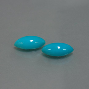 캐럿 천연 블루 터키석 보석, 마퀴즈, 10×5 mm, 불투명체