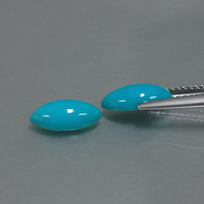 캐럿 천연 블루 터키석 보석, 마퀴즈, 10×5 mm, 불투명체