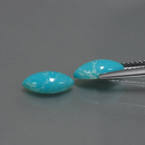 캐럿 천연 블루 터키석 보석, 마퀴즈, 10.1×5.1 mm, 불투명체