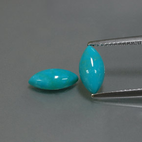캐럿 천연 블루 터키석 보석, 마퀴즈, 10×5.1 mm, 불투명체