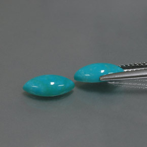 캐럿 천연 블루 터키석 보석, 마퀴즈, 10×5.1 mm, 불투명체