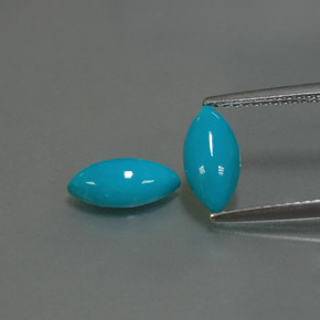 캐럿 천연 블루 터키석 보석, 마퀴즈, 10.1×5.1 mm, 불투명체