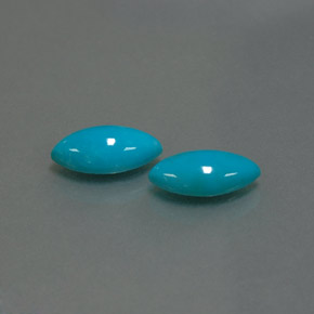 캐럿 천연 블루 터키석 보석, 마퀴즈, 10.1×5.1 mm, 불투명체